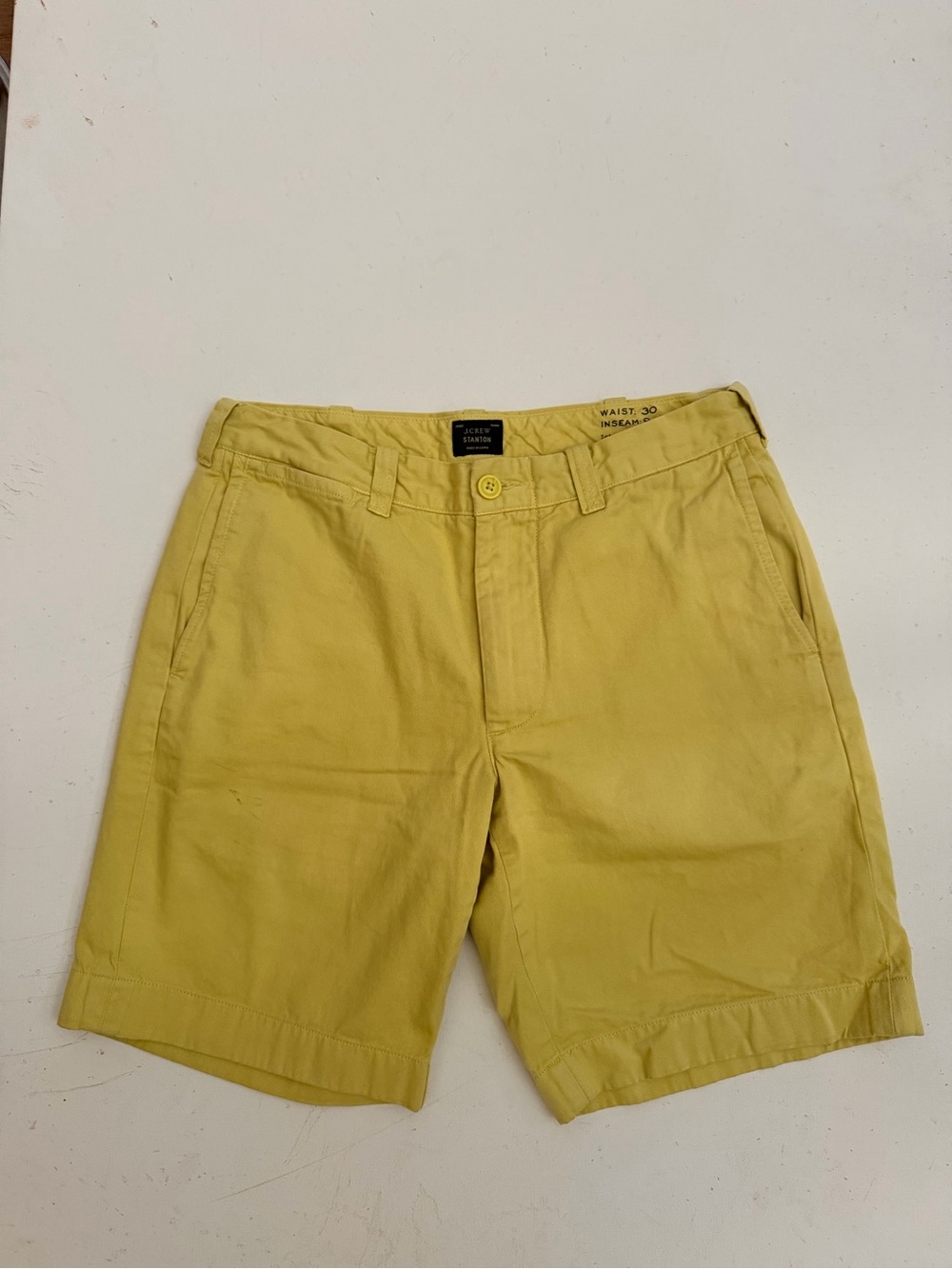 J. Crew Stanton Yellow Chino Shorts - Mens